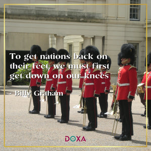 To get nations back on their feet, we must first get down on our knees